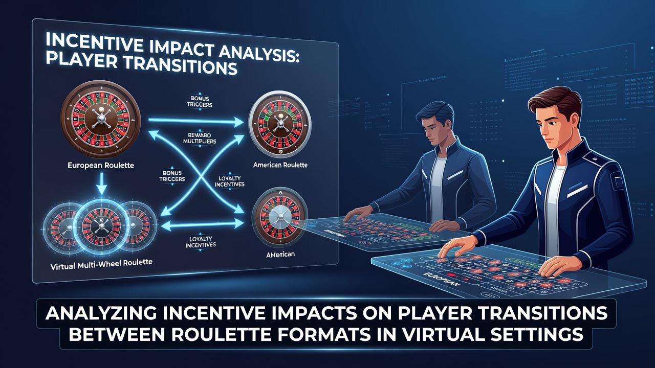 Darstellung virtueller Roulette-Tische mit verschiedenen Formatoptionen und Anreizsymbolen in einer digitalen Casino-Umgebung