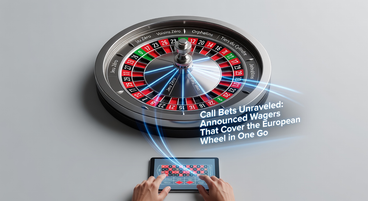 Europäisches Roulette-Rad mit markierten Call-Bet-Sektoren wie Voisins du Zéro und Tiers du Cylindre