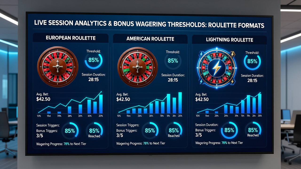 Dashboard mit Roulette-Analysen und Bonus-Tracking über Formate