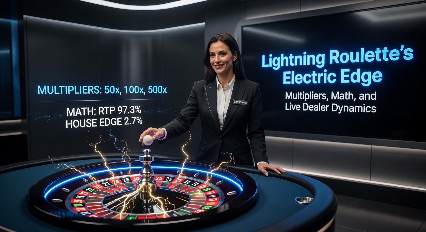 Ein dynamisches Live-Stream-Bild von Lightning Roulette mit leuchtenden Multiplikatoren und einem rotierenden Rad