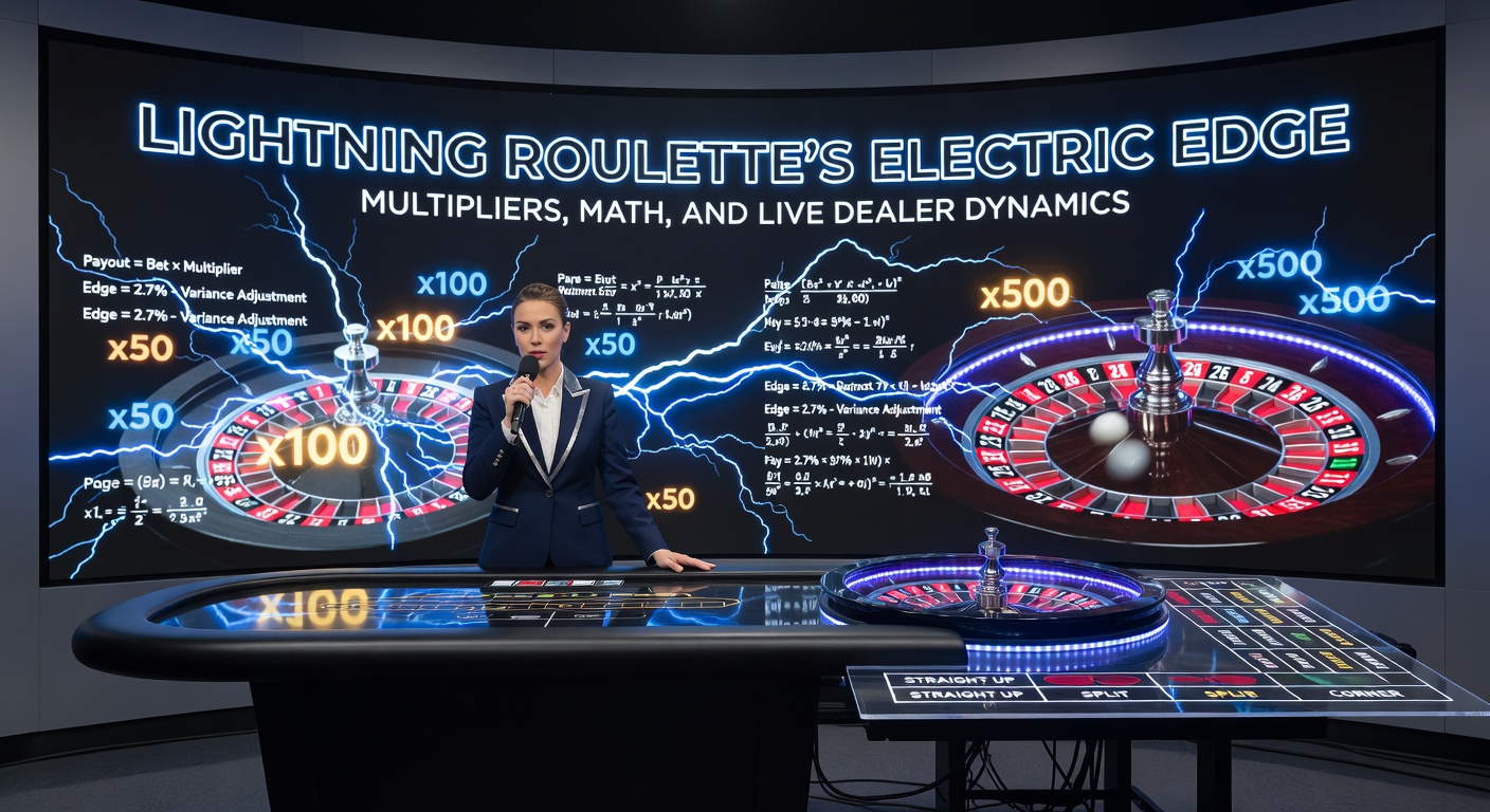 Nahaufnahme eines Dealers bei Lightning Roulette, der das Rad dreht, mit sichtbaren Lightning-Effekten auf dem Bildschirm
