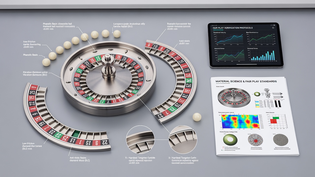 Präzisionsmessung eines Roulette-Rades mit Laser- und Materialanalysegeräten