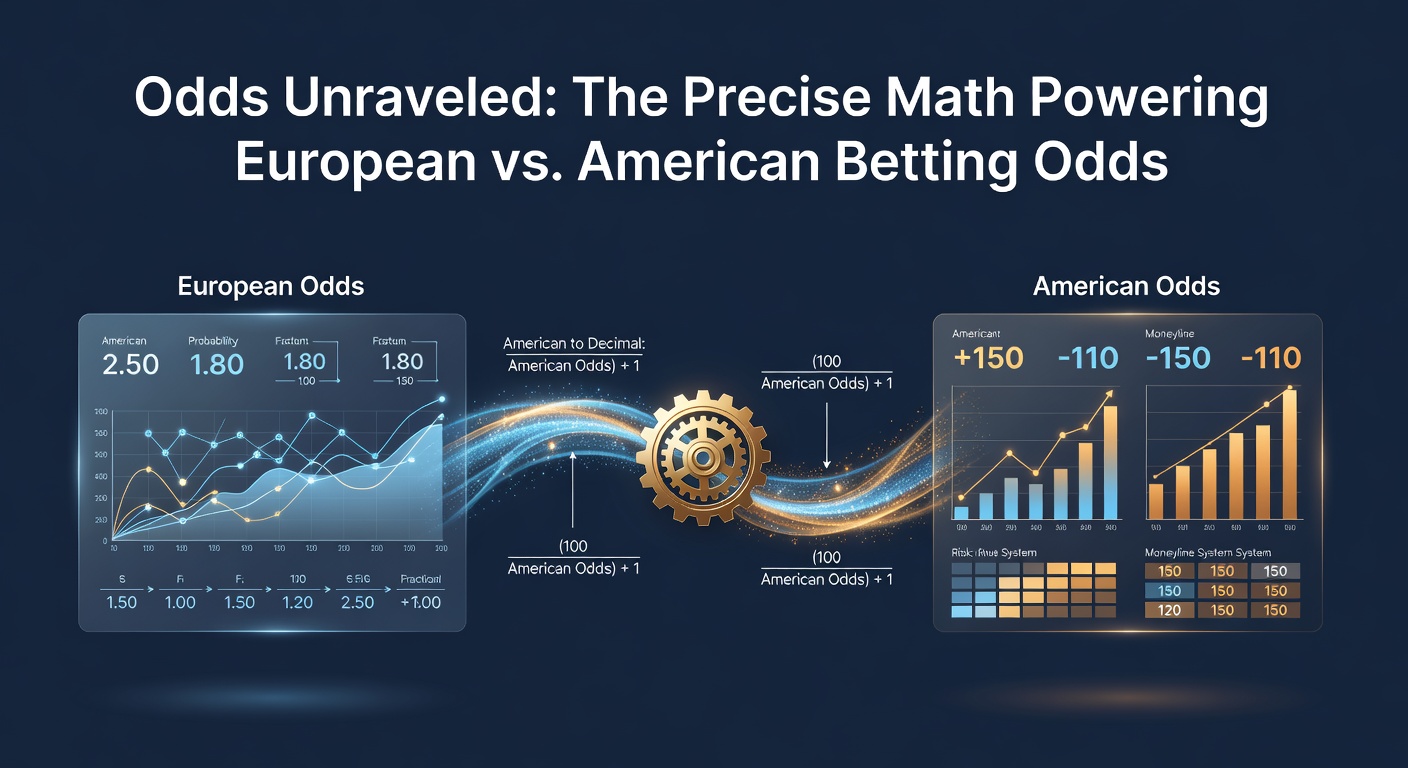 Vergleichsgrafik der Roulette-Räder: Europäisches Rad mit einer Null links, amerikanisches Rad mit doppelter Null rechts, umgeben von Quotenberechnungen und Hausvorteil-Prozenten